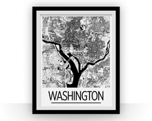 Charger l'image dans la galerie, Washington Map Poster - usa Map Print - Art Deco Series
