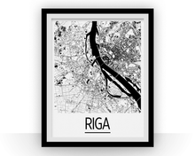 Charger l'image dans la galerie, Riga Map Poster - latvia Map Print - Art Deco Series
