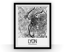 Charger l'image dans la galerie, Lyon Map Poster - france Map Print - Art Deco Series
