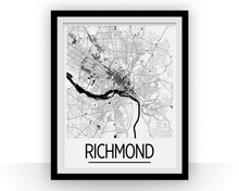 Charger l'image dans la galerie, Richmond Map Poster - usa Map Print - Art Deco Series

