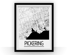 Load image into Gallery viewer, Pickering Ontario Map Poster - Ontario Map Print - Art Deco Series
