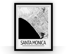 Charger l'image dans la galerie, Affiche cartographique de Santa Monica - Style Art Déco

