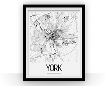 Load image into Gallery viewer, York Map Poster - uk Map Print - Art Deco Series
