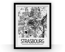 Load image into Gallery viewer, Strasbourg Map Poster - france Map Print - Art Deco Series
