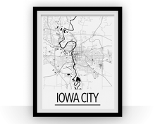 Charger l'image dans la galerie, Affiche cartographique de Iowa City - Style Art Déco
