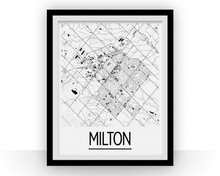 Load image into Gallery viewer, Milton Ontario Map Poster - Ontario Map Print - Art Deco Series
