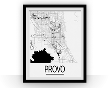 Charger l'image dans la galerie, Affiche cartographique de Provo UT - Style Art Déco

