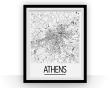 Charger l'image dans la galerie, Affiche cartographique de Athens Georgia - Style Art Déco
