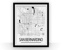 Charger l'image dans la galerie, San Bernardino Map Poster - usa Map Print - Art Deco Series

