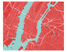 Load image into Gallery viewer, New York Map Print - Choose your color
