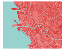 Load image into Gallery viewer, Manila Map Print - Choose your color
