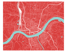 Load image into Gallery viewer, Cincinnati Map Print - Choose your color
