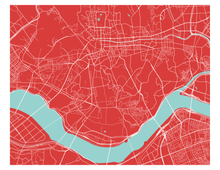 Load image into Gallery viewer, Seoul Map Print - Choose your color
