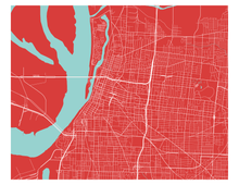 Charger l'image dans la galerie, Affiche cartographique de Memphis - Style Classique
