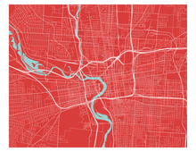 Load image into Gallery viewer, Columbus Map Print - Choose your color
