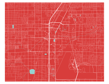 Load image into Gallery viewer, Las Vegas Map Print - Choose your color
