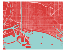 Load image into Gallery viewer, Long Beach Map Print - Choose your color
