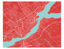 Charger l'image dans la galerie, Affiche cartographique de Québec - Style Classique
