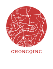 Charger l'image dans la galerie, Affiche cartographique de Chongqing - Style OMap
