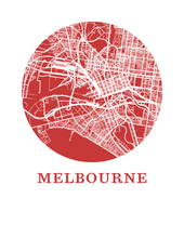 Charger l'image dans la galerie, Affiche cartographique de Melbourne - Style OMap
