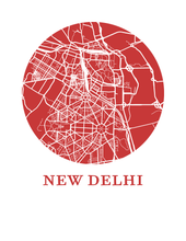 Charger l'image dans la galerie, Affiche cartographique de New Delhi - Style OMap
