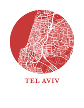 Charger l'image dans la galerie, Affiche cartographique de Tel Aviv - Style OMap
