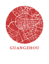 Charger l'image dans la galerie, Affiche cartographique de Guangzhou - Style OMap
