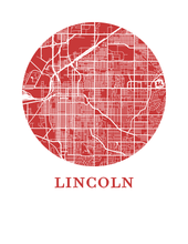 Charger l'image dans la galerie, Affiche cartographique de Lincoln - Style OMap
