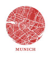 Charger l'image dans la galerie, Affiche cartographique de Munich - Style OMap
