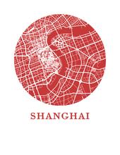 Load image into Gallery viewer, Shanghai Map Print - City Map Poster
