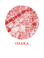 Charger l'image dans la galerie, Affiche cartographique de Osaka - Style OMap
