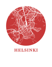 Charger l'image dans la galerie, Affiche cartographique de Helsinki - Style OMap
