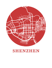 Charger l'image dans la galerie, Affiche cartographique de Shenzhen - Style OMap
