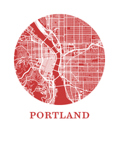 Charger l'image dans la galerie, Affiche cartographique de Portland - Style OMap
