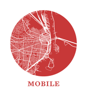 Charger l'image dans la galerie, Affiche cartographique de Mobile - Style OMap
