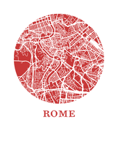 Charger l'image dans la galerie, Affiche cartographique de Rome - Style OMap
