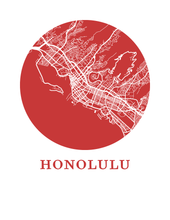 Charger l'image dans la galerie, Affiche cartographique de Honolulu - Style OMap
