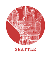 Charger l'image dans la galerie, Affiche cartographique de Seattle - Style OMap
