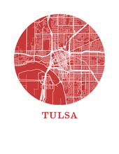 Load image into Gallery viewer, Tulsa Map Print - City Map Poster
