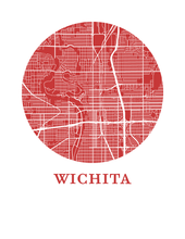 Charger l'image dans la galerie, Affiche cartographique de Wichita - Style OMap
