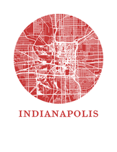 Charger l'image dans la galerie, Affiche cartographique de Indianapolis - Style OMap
