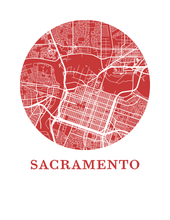 Load image into Gallery viewer, Sacramento Map Print - City Map Poster
