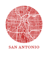 Charger l'image dans la galerie, Affiche cartographique de San Antonio - Style OMap
