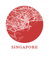 Charger l'image dans la galerie, Affiche cartographique de Singapour - Style OMap
