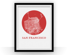 Load image into Gallery viewer, San Francisco Map Print - City Map Poster
