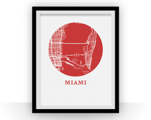Charger l'image dans la galerie, Miami Map Print - City Map Poster
