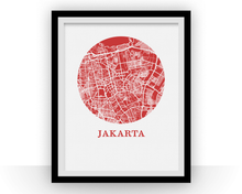 Charger l'image dans la galerie, Jakarta Map Print - City Map Poster
